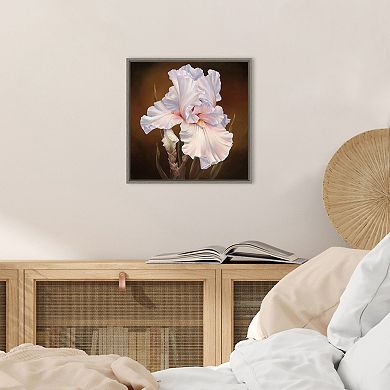 Amanti Art White Iris II Framed Canvas Wall Art