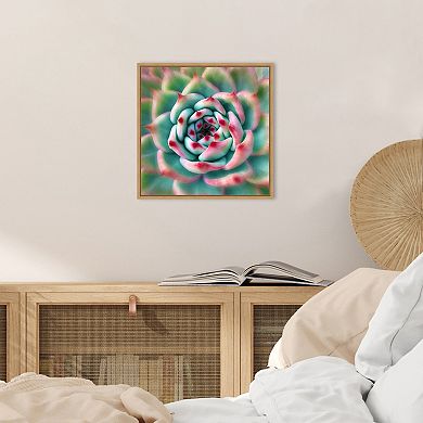 Amanti Art Deep Red Succulent Framed Canvas Wall Art