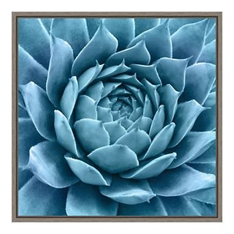 Amanti Art Silvery Blue Agave Framed Canvas Wall Art