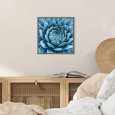 Amanti Art Silvery Blue Agave Framed Canvas Wall Art