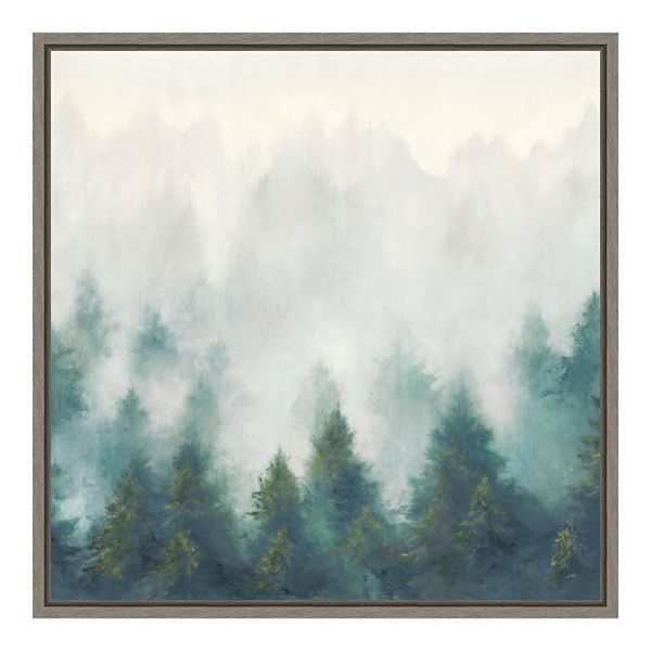 Amanti Art Misty Forest Blush Framed Canvas Wall Art