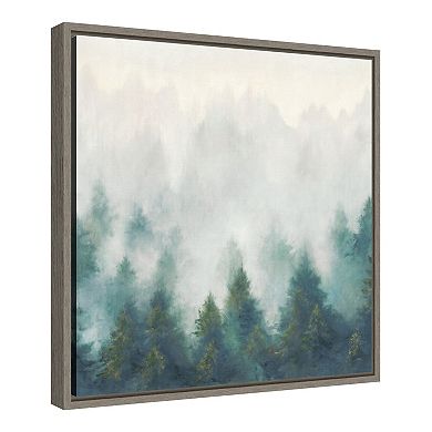 Amanti Art Misty Forest Blush Framed Canvas Wall Art