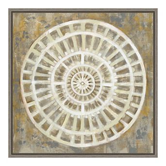 Amanti Art Textured Medallion Framed Canvas Wall Art