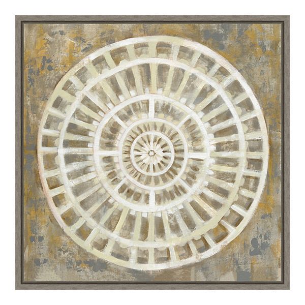 Amanti Art Textured Medallion Framed Canvas Wall Art