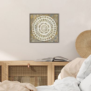 Amanti Art Textured Medallion Framed Canvas Wall Art