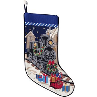 Lands' End Needlepoint Christmas Stocking