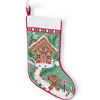 Lands' End Needlepoint Christmas Stocking