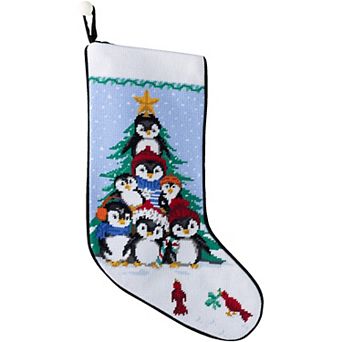 Lands' End Needlepoint Christmas Stocking