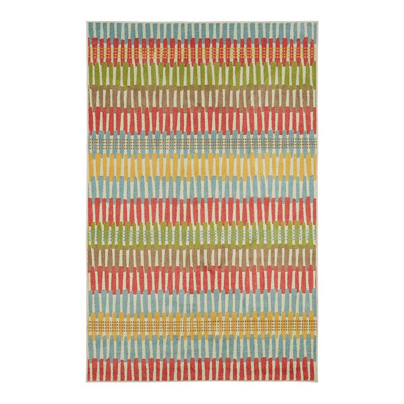 Mohawk Home Prismatic Optical Lines Rug, Multicolor, 5X8 Ft
