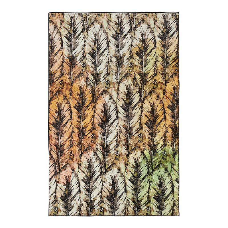 Mohawk Home Prismatic Painted Feathers Rug, Multicolor, 5X8 Ft