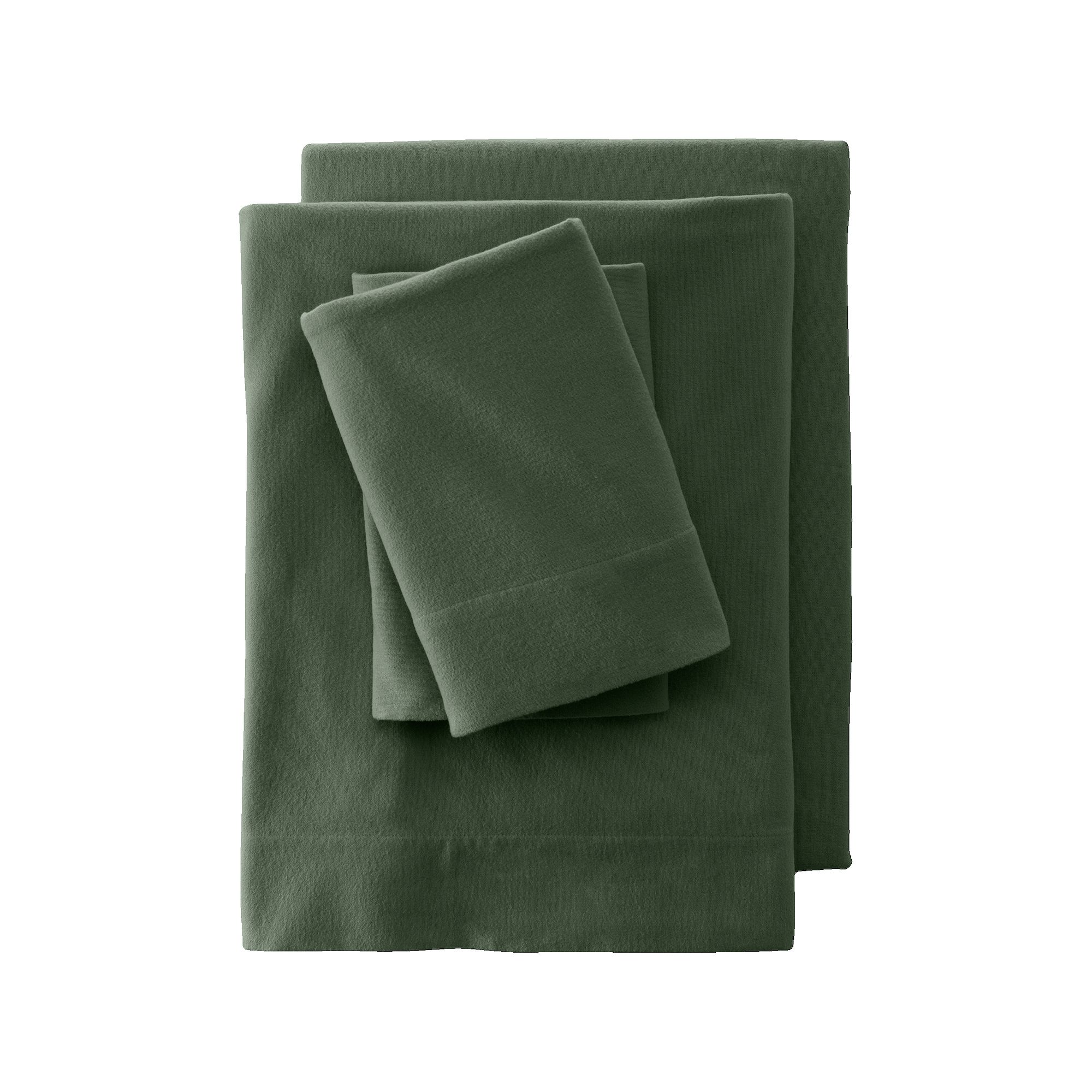 Lands End Velvet Flannel Sheet Set or 2-pack Pillowcase Set, Fresh Green