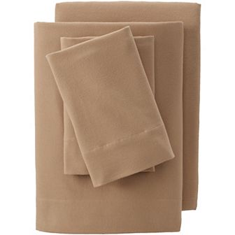 Lands' End Velvet Flannel Sheet Set or 2-pack Pillowcase Set