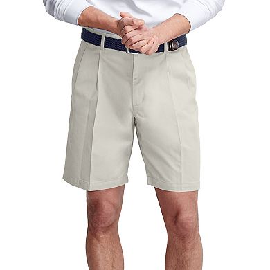 Men's Lands' End Classic-Fit 9-inch Pleated No-Iron Chino Shorts
