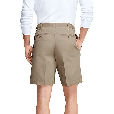 Men's Lands' End Classic-Fit 9-inch Pleated No-Iron Chino Shorts