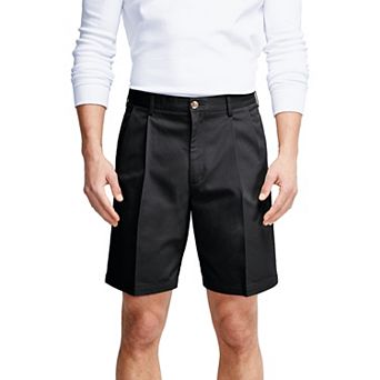 Men's Lands' End Classic-Fit 9-inch Pleated No-Iron Chino Shorts