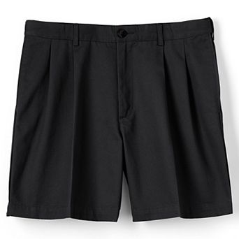 Men's Lands' End Comfort Waist 6-inch No-Iron Pleated Chino Shorts