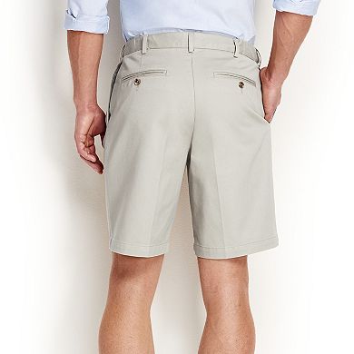 Men's Lands' End Comfort Waist 9-inch No-Iron Pleated Chino Shorts