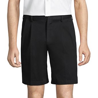 Men's Lands' End Comfort Waist 9-inch No-Iron Pleated Chino Shorts