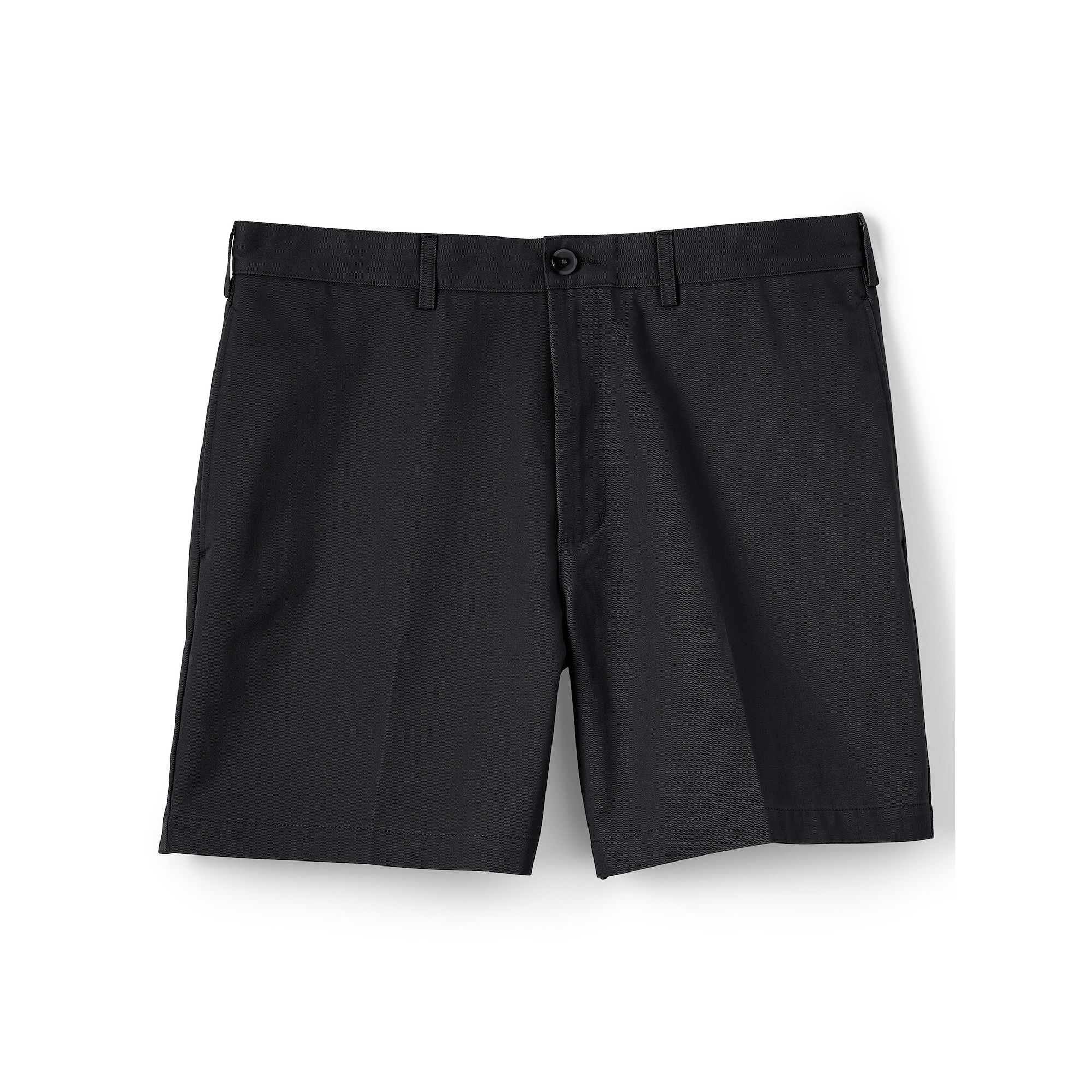 Mens Lands End Classic-Fit 6-inch No-Iron Chino Shorts, Size: 30, Black