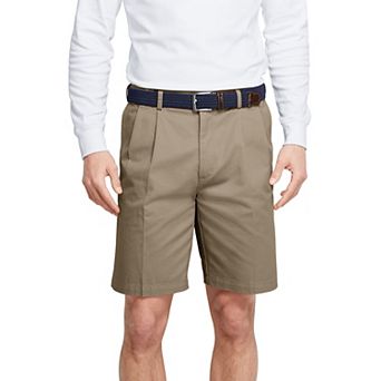 Big & Tall Lands' End Comfort Waist 9-inch No-Iron Pleated Chino Shorts