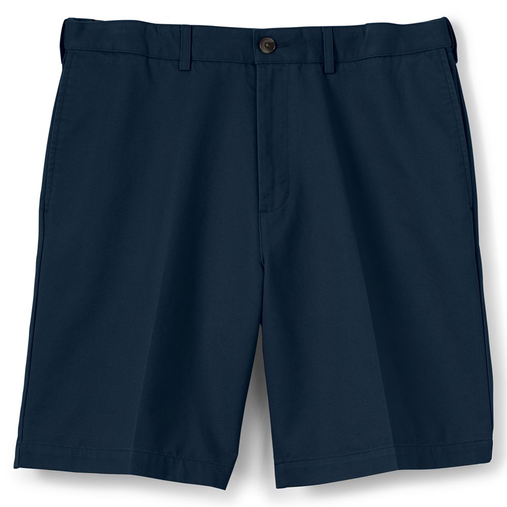semoh　NewCollapse Short Pants Big & Tall Lands' End Comfort Waist 9-inch No-Iron Pleated