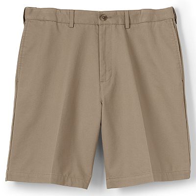 Men s Lands End Comfort Waist Classic Fit 9 inch No Iron Chino Shorts