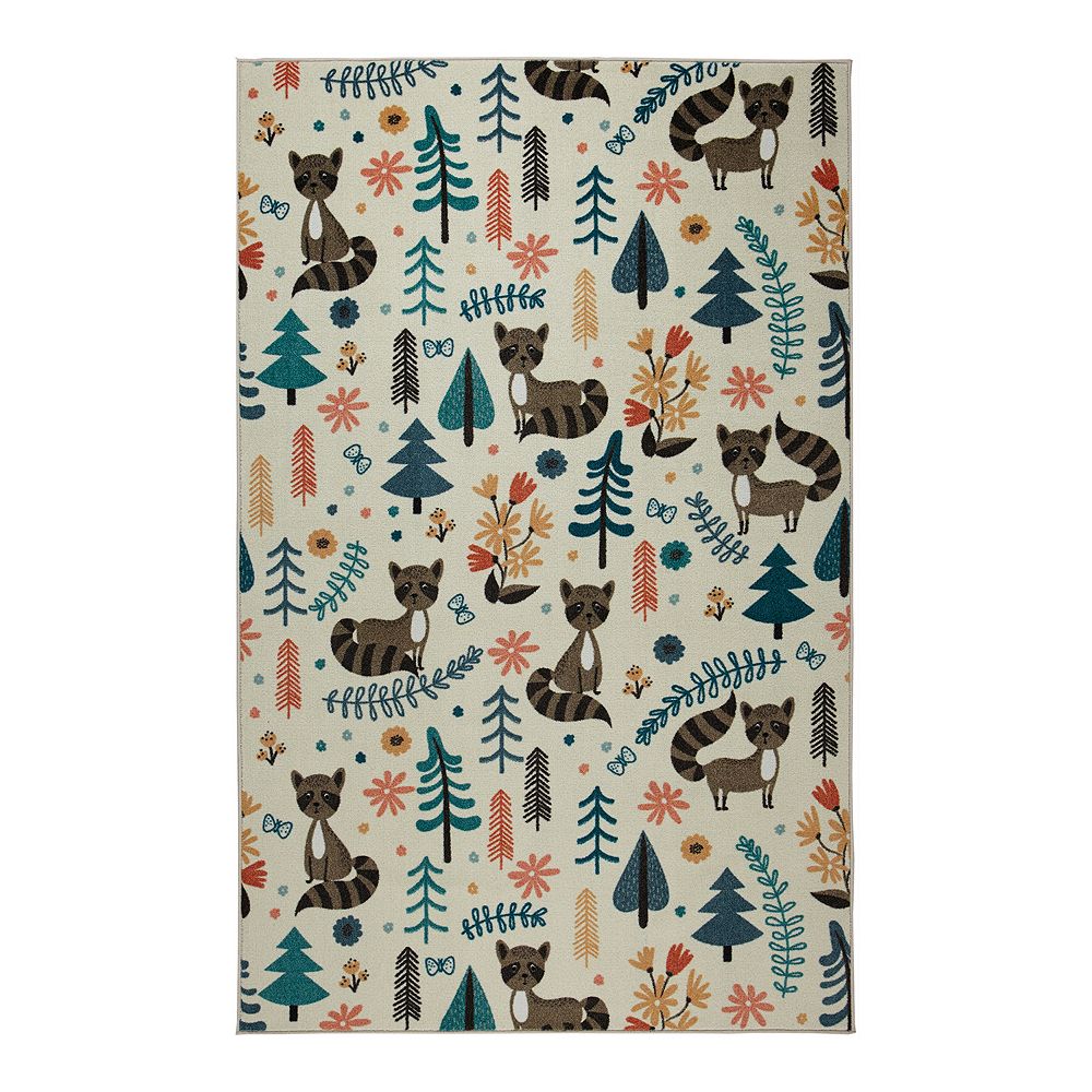Mohawk® Home Kids Prismatic Raccoon Woodland Rug