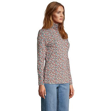 Petite Lands' End Lightweight Fitted Long Sleeve Turtleneck