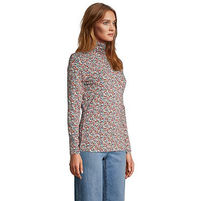 Petite Lands End Lightweight Fitted Long Sleeve Turtleneck