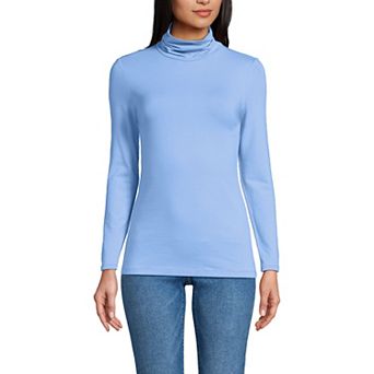Petite Lands' End Lightweight Fitted Long Sleeve Turtleneck