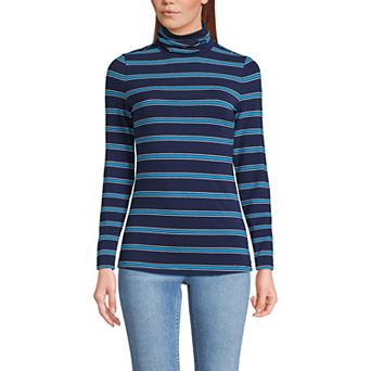 Petite Lands' End Lightweight Fitted Long Sleeve Turtleneck
