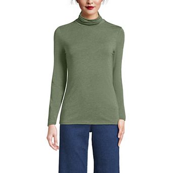 Petite Lands' End Lightweight Fitted Long Sleeve Turtleneck