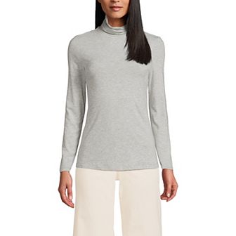 Petite Lands' End Lightweight Fitted Long Sleeve Turtleneck