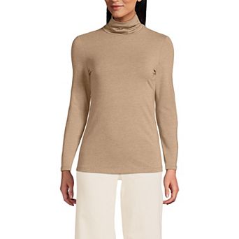 Petite Lands' End Lightweight Fitted Long Sleeve Turtleneck