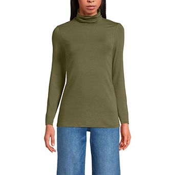 Petite Lands' End Lightweight Fitted Long Sleeve Turtleneck