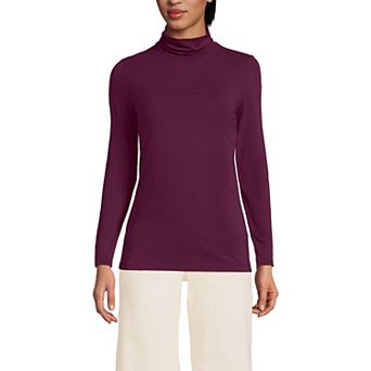 Petite Lands' End Lightweight Fitted Long Sleeve Turtleneck
