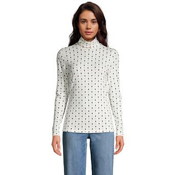 Petite Lands' End Lightweight Fitted Long Sleeve Turtleneck