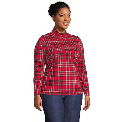 Plus Size Lands' End Lightweight Fitted Long Sleeve Turtleneck