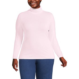 Plus Size Lands' End Lightweight Fitted Long Sleeve Turtleneck