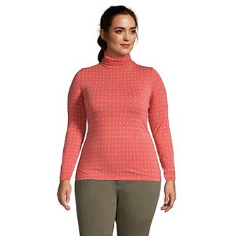 Plus Size Lands' End Lightweight Fitted Long Sleeve Turtleneck