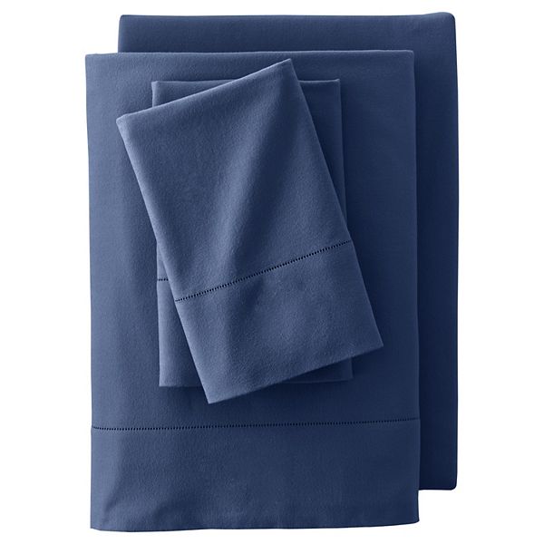 Premium Supima Cotton 2-Piece Washcloth Set - Lands' End - Blue