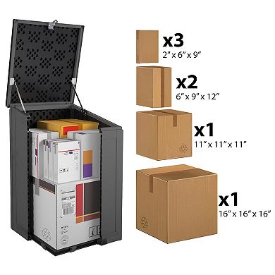Cosco Outdoor Lockable Deliveries Outdoor Storage Box Decor