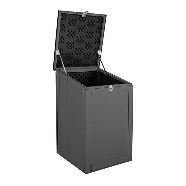 COSCO BoxGuard&reg; Large Package Delivery Storage Box with Lock Loop, 46-Gallon Capacity, Gray/Black