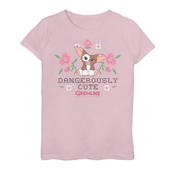 Girls 7-16 Gremlins Gizmo Dangerously Cute Faux Stitched Graphic Tee
