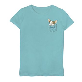 Girls 7-16 Gremlins Gizmo Faux Pocket Graphic Tee