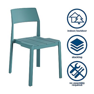 Novogratz Poolside Chandler Indoor / Outdoor Stacking Dining Chair 4-piece Set