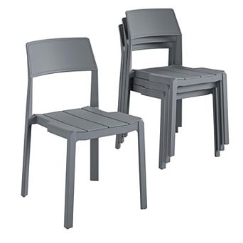 Novogratz Poolside Chandler Indoor / Outdoor Stacking Dining Chair 4 pc Set