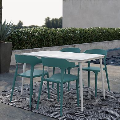 Novogratz Poolside Felix Indoor / Outdoor Stacking Dining Chair 4-piece Set