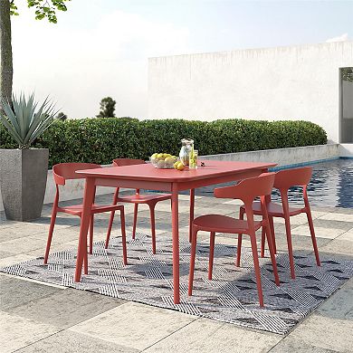 Novogratz Poolside Felix Indoor / Outdoor Stacking Dining Chair 4-piece Set