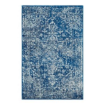 Decor 140 Astra Dark Blue Distressed Traditional Rug
